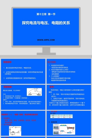 第十三章  第一节-探究电流与电压电阻的关系教学ppt课件