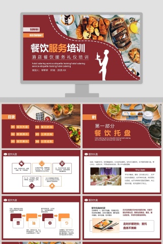酒店餐饮服务礼仪培训PPT模板