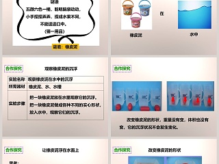 教科版   五年级下册-橡皮泥在水中的沉浮教学ppt课件