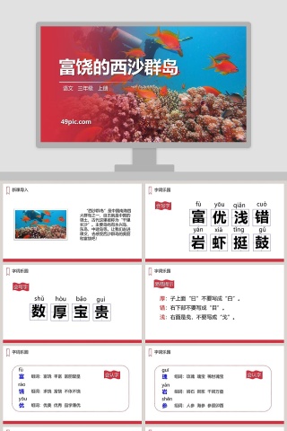 课文解析三年级语文上册富饶的西沙群岛语文课件PPT