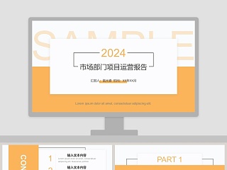 公司项目运营报告ppt