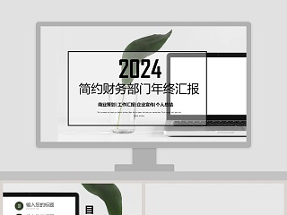 黑白风财务总结报告ppt