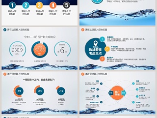 水资源水利水产通用PPT模板节约用水ppt