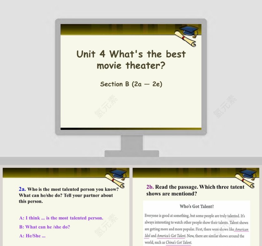 Unit 4Whatsthe best movie theater教學ppt課件