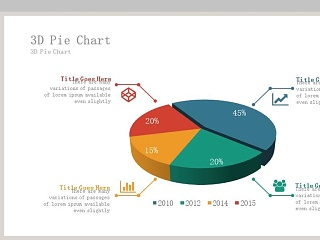 立体饼状图PPT素材