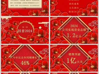 开门红年终工作总结2020年会PPT