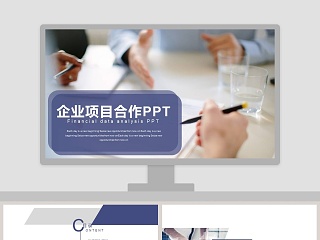 企业项目合作总结汇报PPT模板