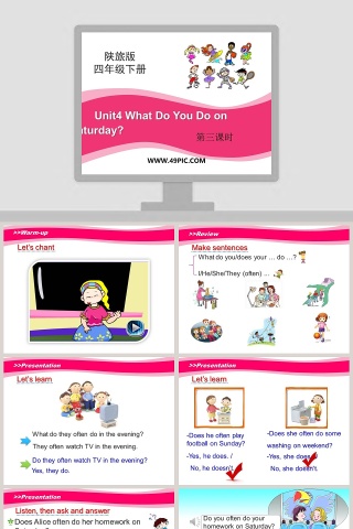 Unit4 What Do You Do on Saturday-第三课时教学ppt课件