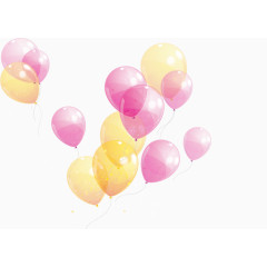 黄粉透明气球