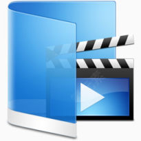 蓝色视频文件夹图标下载