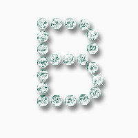 绿宝石水钻字母B