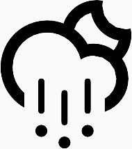 云冰雹月亮Climacons-Weather-SVG-icons