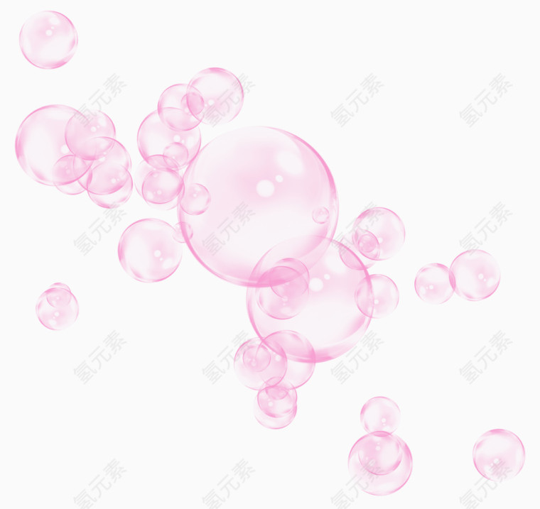 粉色漂亮气泡