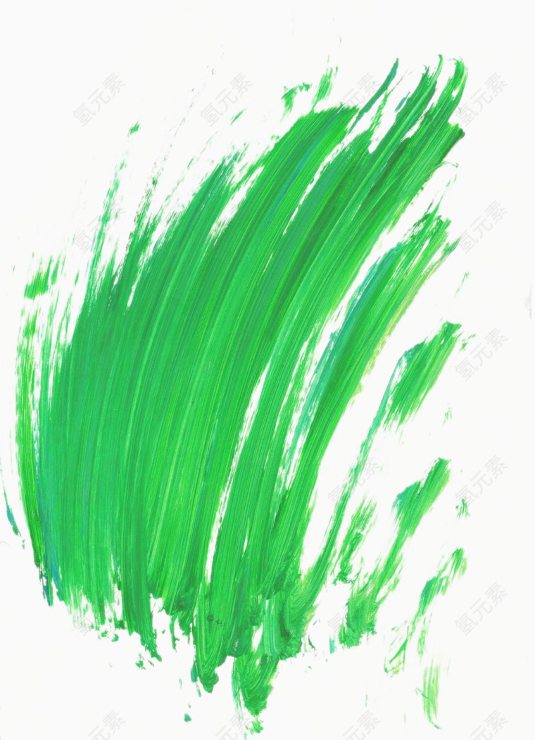 绿色颜料笔触