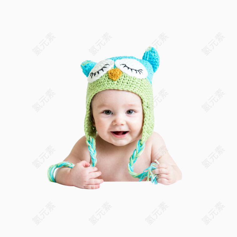 婴儿戴帽子素材图