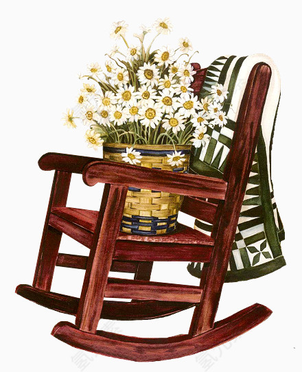 花和椅子