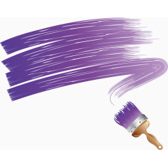 紫色油漆刷 