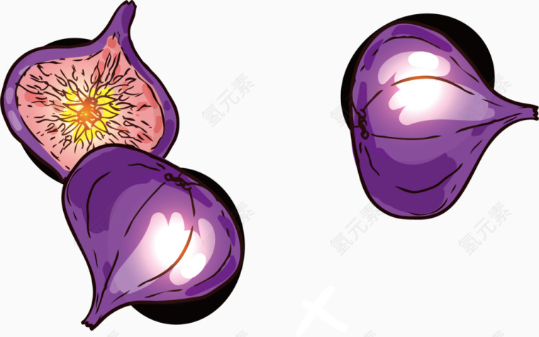 卡通紫色蔬菜洋葱