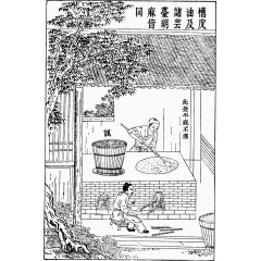 做饭简易画中国风卡通手绘装饰元素