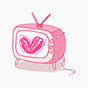 粉色电视机