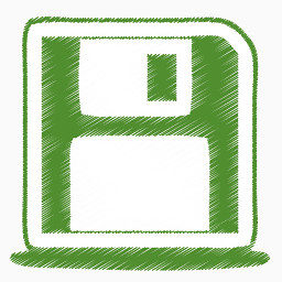 绿色磁盘保存origami-colored-pencil-icons