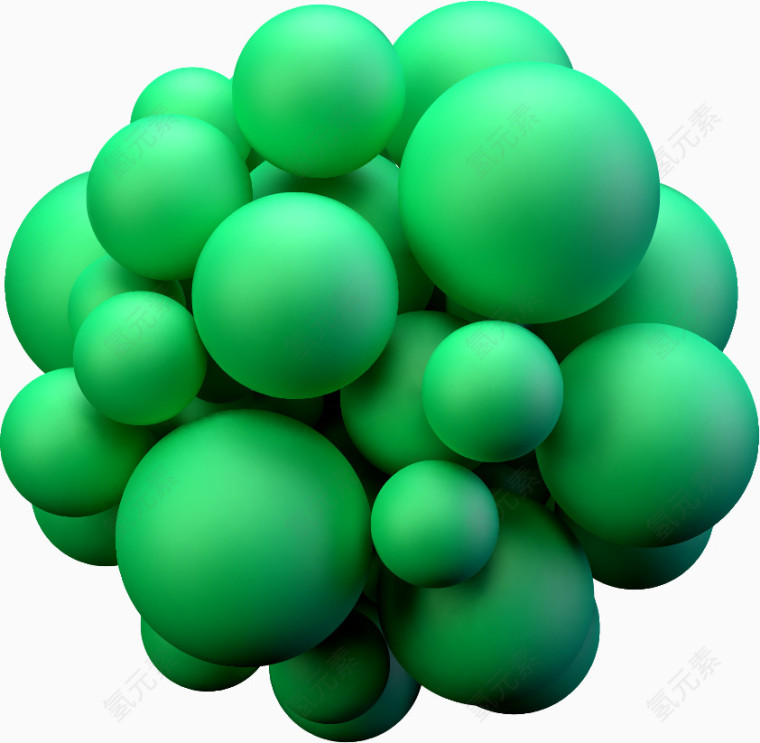 矢量手绘分子球