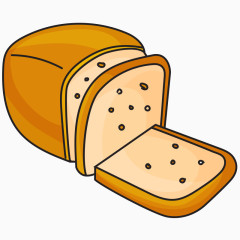 卡通手绘食物面包片