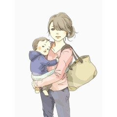 抱着宝宝的妈妈