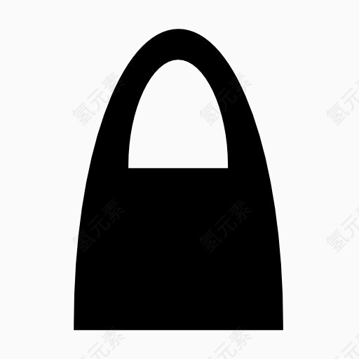 黑色的购物袋图标