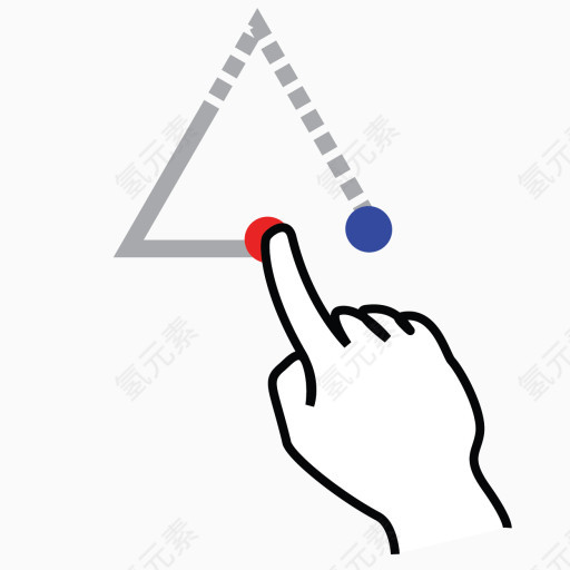 脑卒中形状三角形起来gestureworks图标