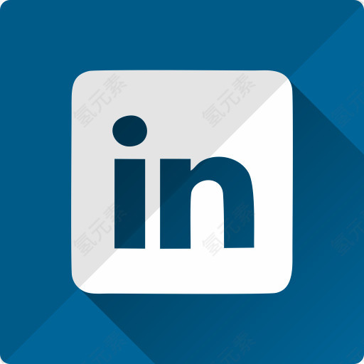 在链接LinkedIn标志媒体网络社会fletro长长的影子- Internet快捷方式