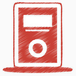 Red mp3 player Icon