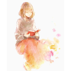 正在看书的女孩