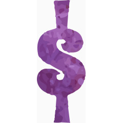 紫色浮雕艺术符号