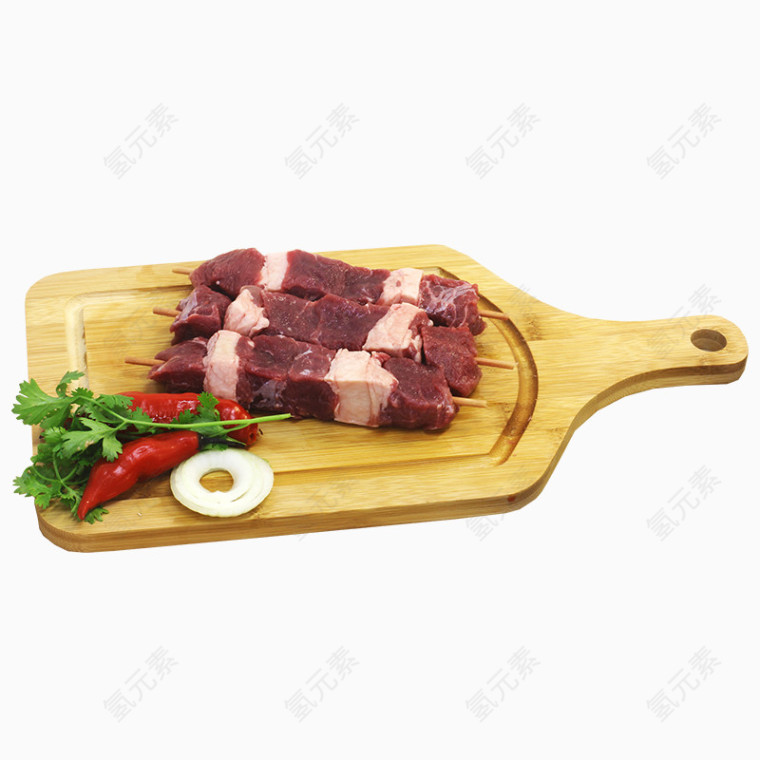 展板上一串一串的肉