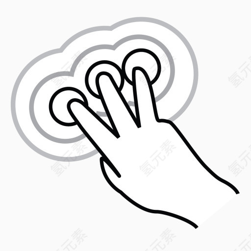 三手指三水龙头gestureworks图标