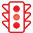 交通灯超级单红图标