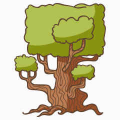 卡通夏季素材树木树藤