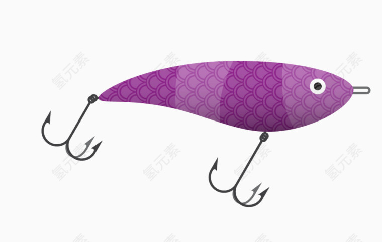紫色小鱼鱼钩