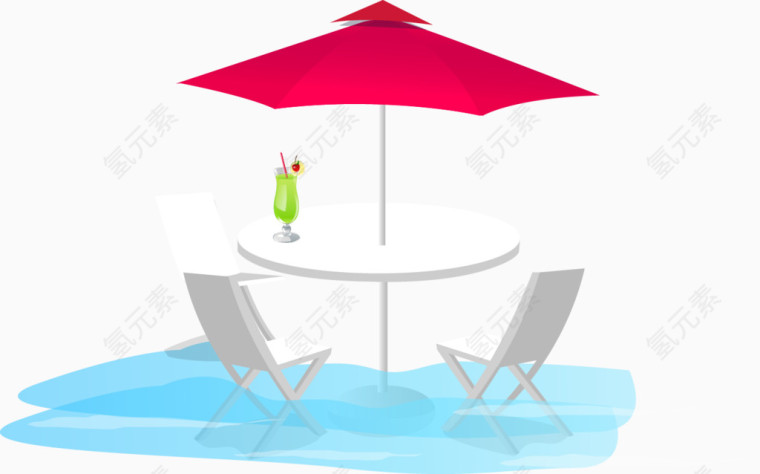 夏日海景遮阳伞