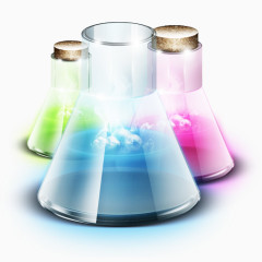 透明玻璃瓶彩色液体