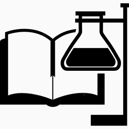 打开的书和化学实验图标下载