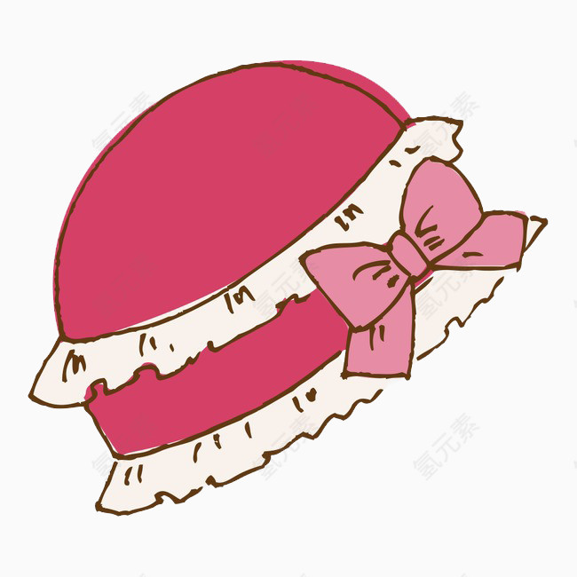 粉红蝴蝶结帽子