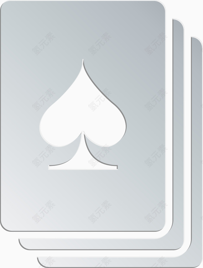 矢量扑克纸牌标签