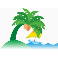 海边椰子树 