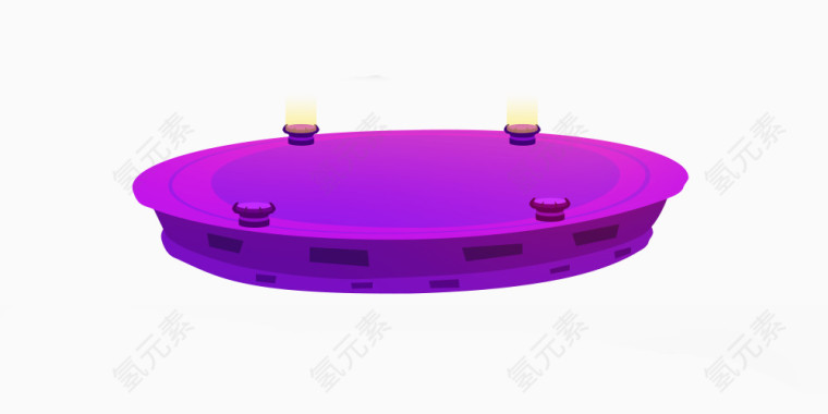 紫色立体产品展示台 