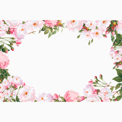 花团锦簇边框透明图