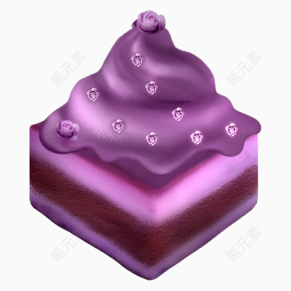 手绘紫薯蛋糕