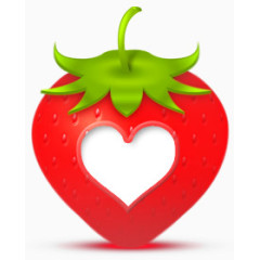 最喜欢的草莓strawberry-social-media-icon-set