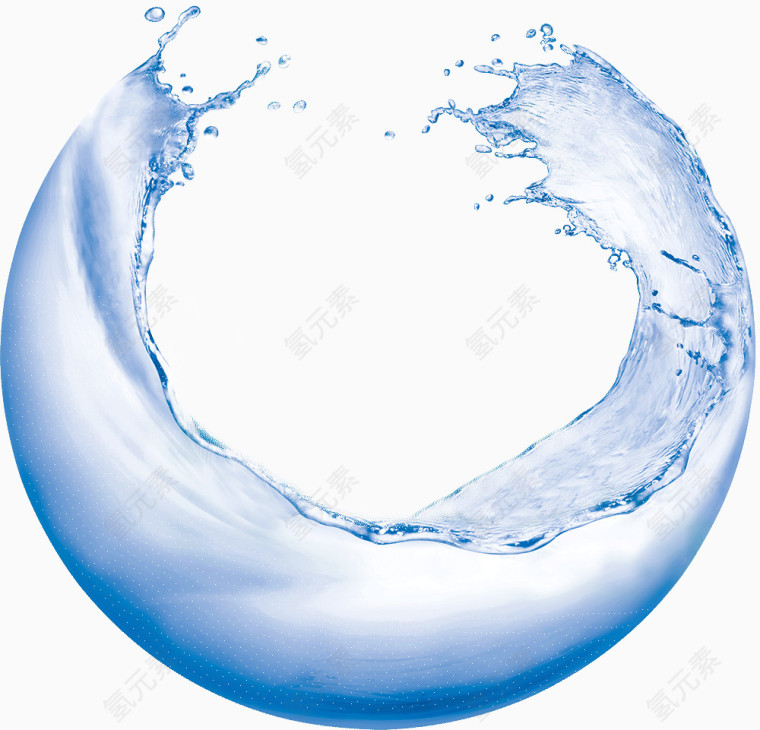 水效果元素蓝色